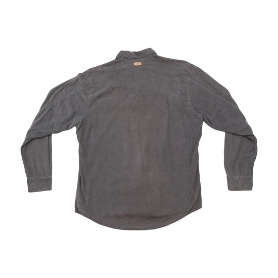 Camisa Volcom em Bombazine de algodão cinzento com Molas