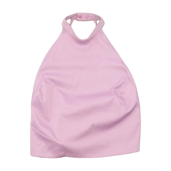 Gaudi Pink Halter Snap Neck Tie Back Blouse