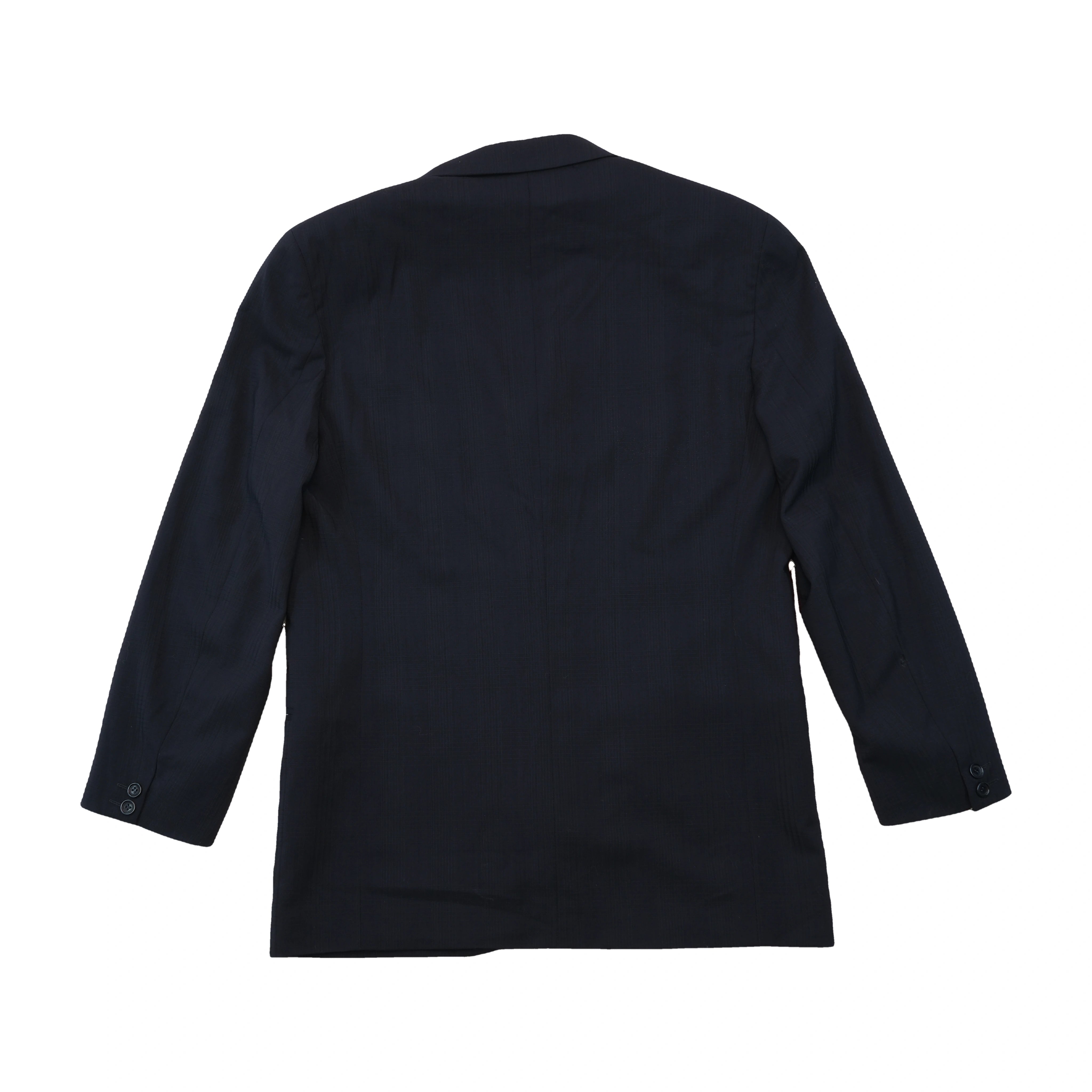 Dolce & Gabbana Navy Three-Button Tailored Blazer Jacket