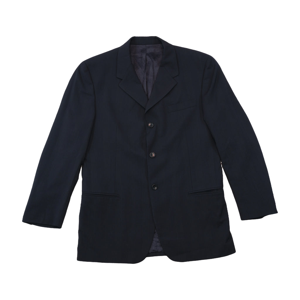 Dolce & Gabbana Navy Three-Button Tailored Blazer Jacket