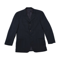 Dolce & Gabbana Navy Three-Button Tailored Blazer Jacket