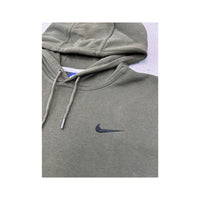 Nike Olive Green Cotton Blend Pullover Fleece Hoodie