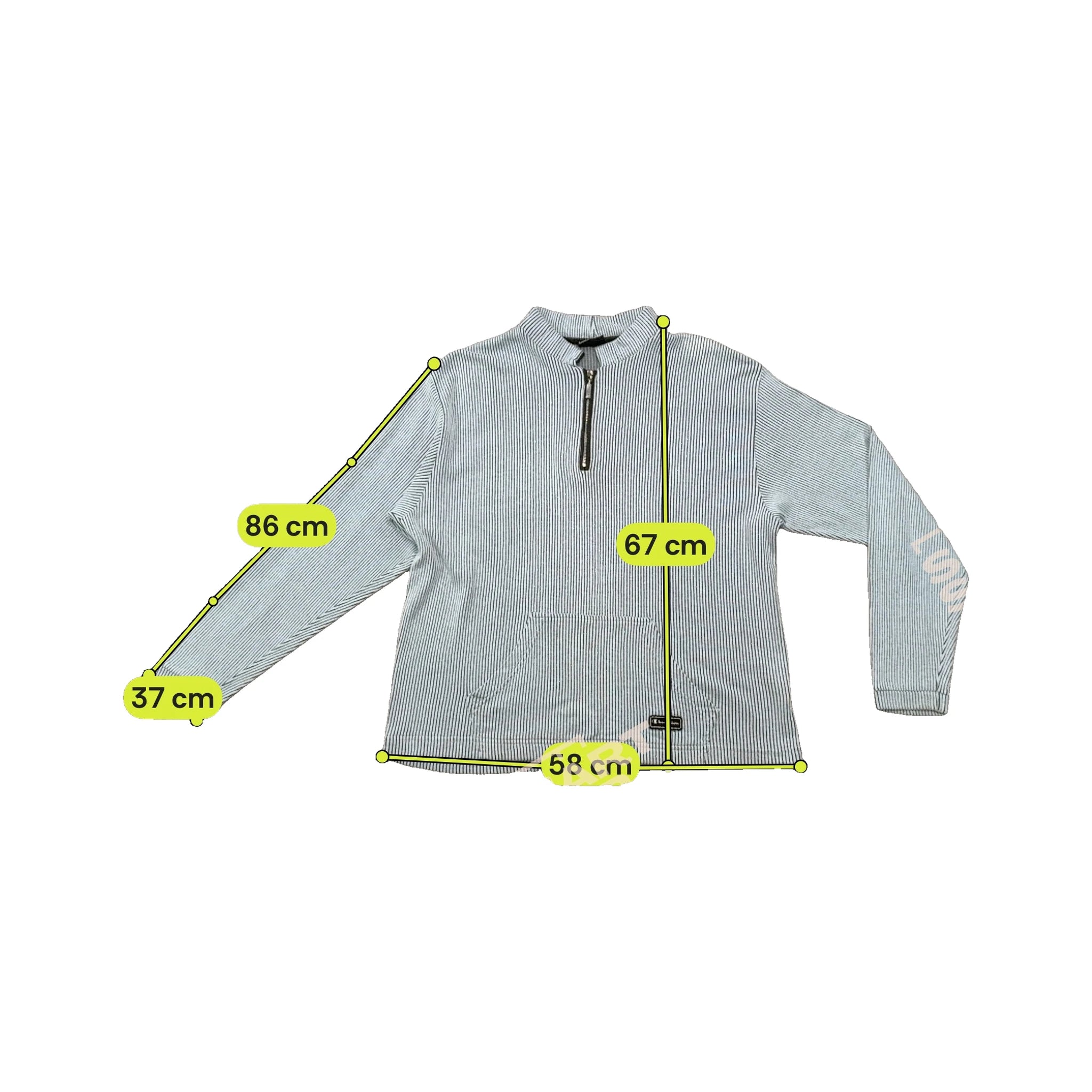 Champion Vintage Cotton Blend Ribbed Half Zip Sweater