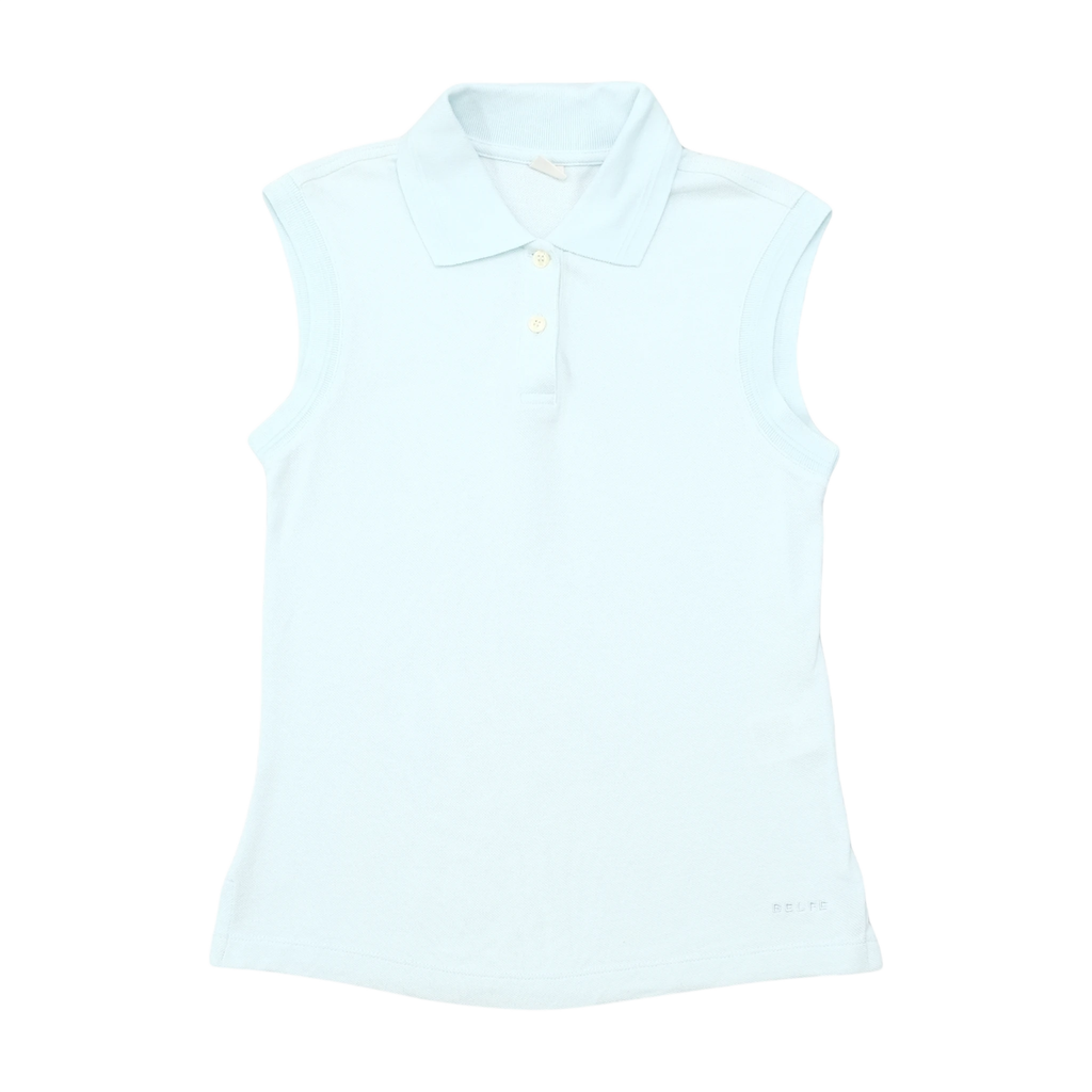 Belfe Sleeveless Cotton Pique Polo Shirt