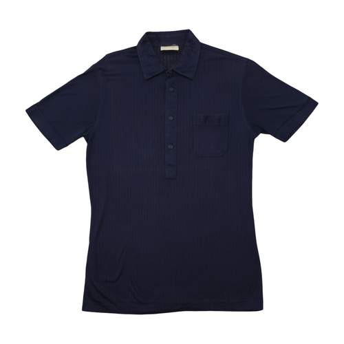 Polo Angelo Litrico em algodão com Risca de Giz Tonal