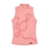 Americo Tavar Ruffle Appliqué Mock Neck Tank Top