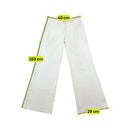 Crazy World by Biolife Vintage White Cotton Wide Leg Utility Pants