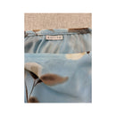 Esisto Blue Floral Bias Cut Midi Skirt