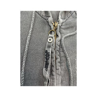 Levi's Washed Gray Zip Up Hooded Fleece