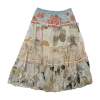 Sandro Ferrone Paris Patchwork Floral Tiered Skirt (repriced)