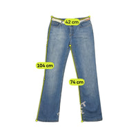 Roberto Cavalli Faded Blue Denim Straight Leg Jeans