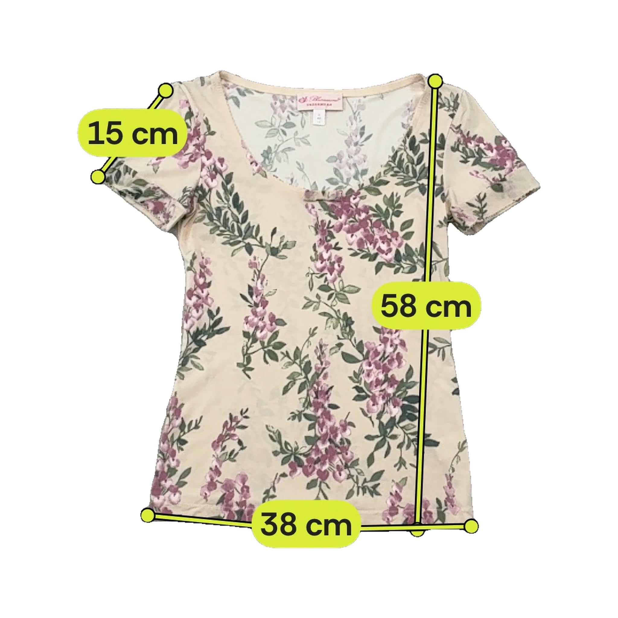 T-shirt Blumarine Underwear floral com decote Redondo