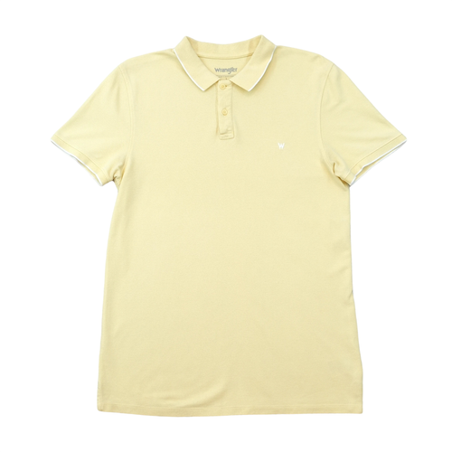 Polo Wrangler em piqué com Vivos Contrastantes