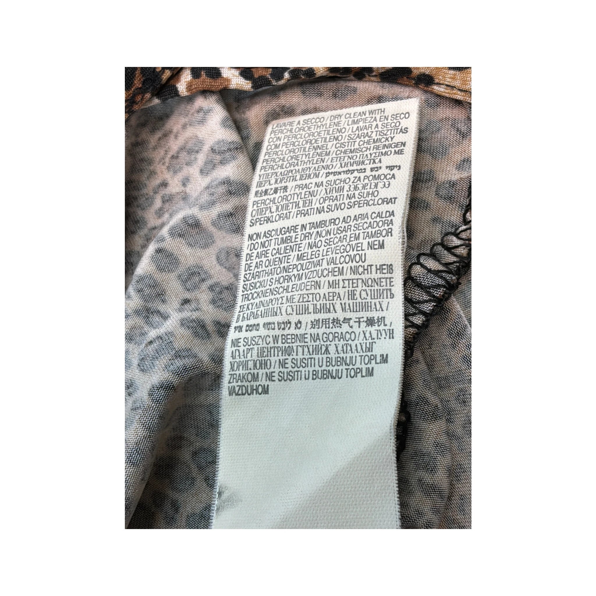 You & Me Italia Leopard Print Ruched Tie Front Blouse
