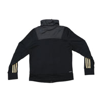 Casaco Adidas ClimaLite preto e dourado com Três riscas e Fecho Total