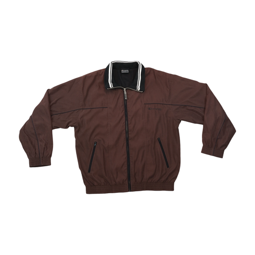 Champion Vintage Brown Zip-Up Track Jacket