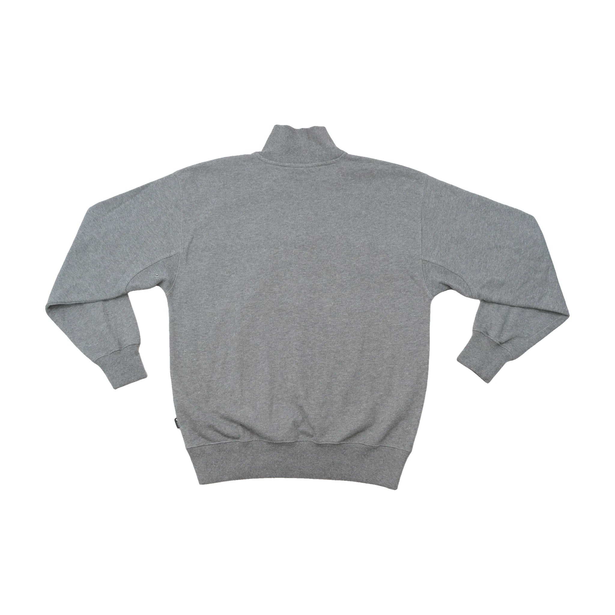 Asics Vintage Gray Quarter Zip Cotton Blend Sweater
