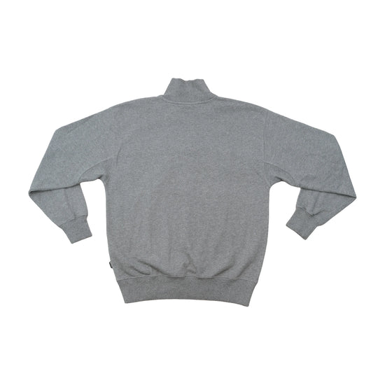 Asics Vintage Gray Quarter Zip Cotton Blend Sweater
