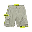 Fred Mello Cotton Stretch Beige Cargo Shorts