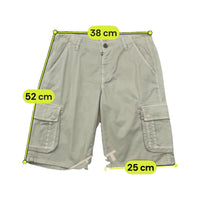 Fred Mello Cotton Stretch Beige Cargo Shorts