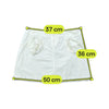 Miss Sixty White Cotton Zip Front Mini Skirt with Drawstring Cutout Pockets