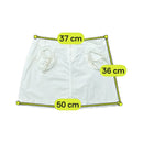 Miss Sixty White Cotton Zip Front Mini Skirt with Drawstring Cutout Pockets