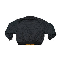 Casaco Bomber vintage preto Acolchoado