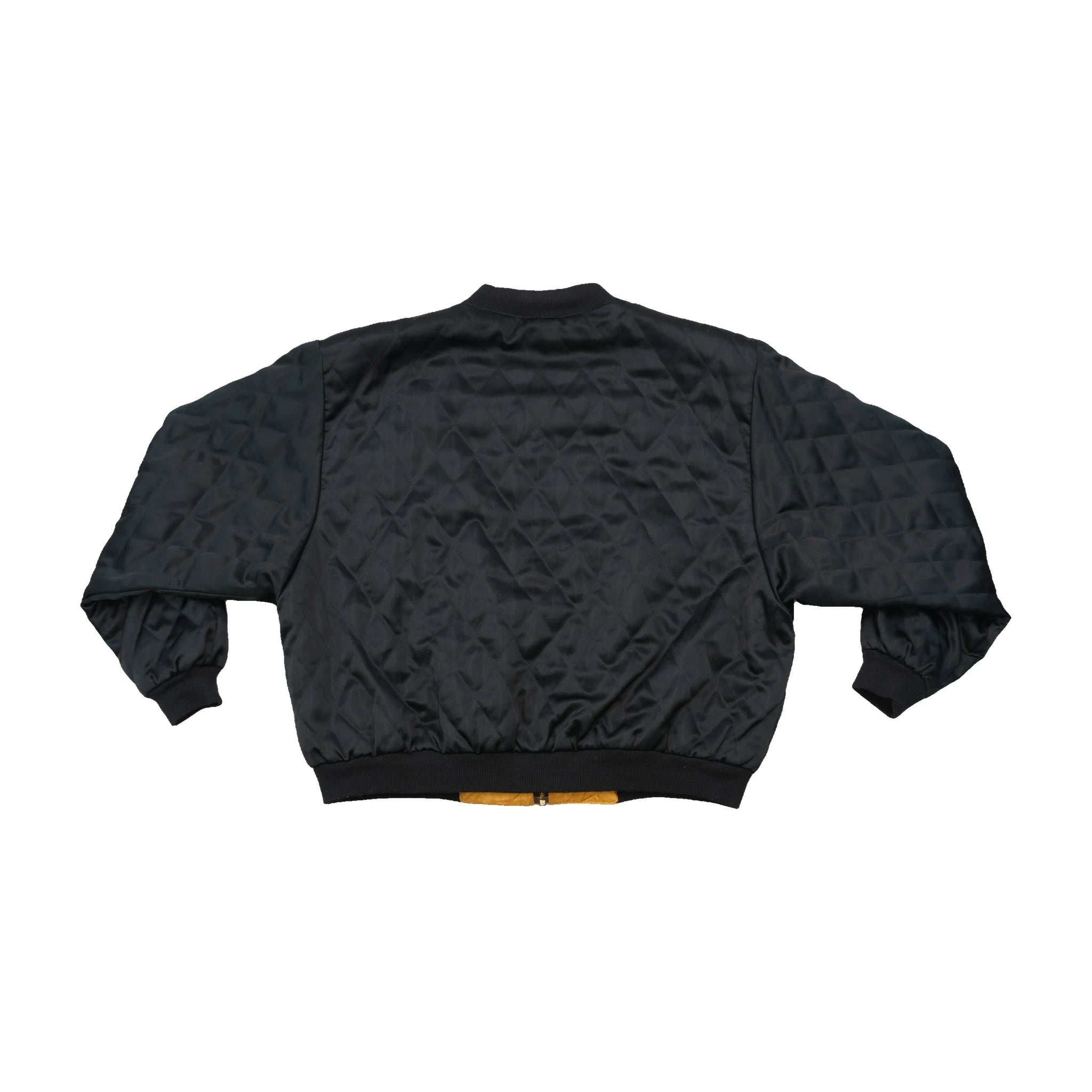 Casaco Bomber vintage preto Acolchoado