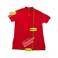 Polo by Ralph Lauren Red Cotton Pique Pony Logo Polo Shirt
