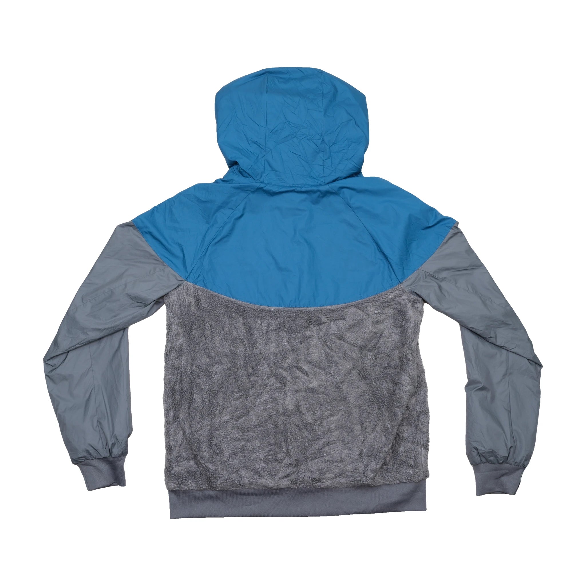 Nike Sportswear Sherpa-Lined Hooded Full-Zip Jacket (Blue/Gray) (XL Boys)