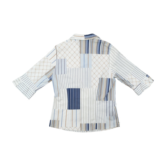 Giselle Patchwork Stripe Button Up Shirt