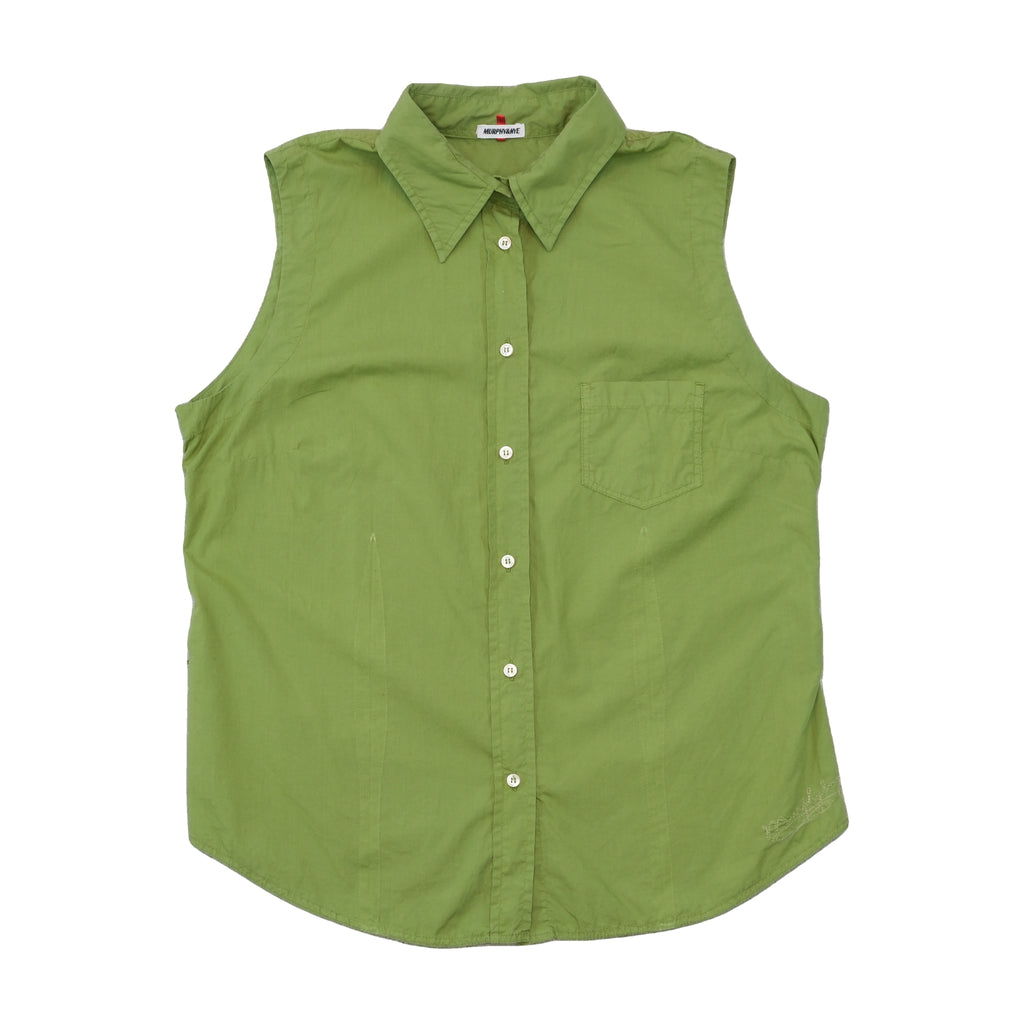 Murphy &amp; Nye Sleeveless Collared Button Up Shirt
