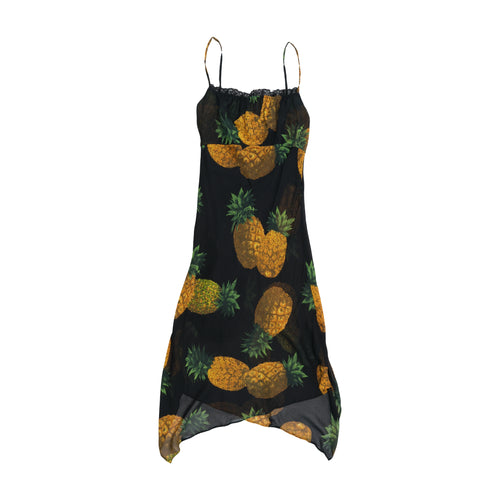 Lange Pineapple Print Handkerchief Hem Dress