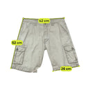 Vintage Beige Utility Cargo Shorts