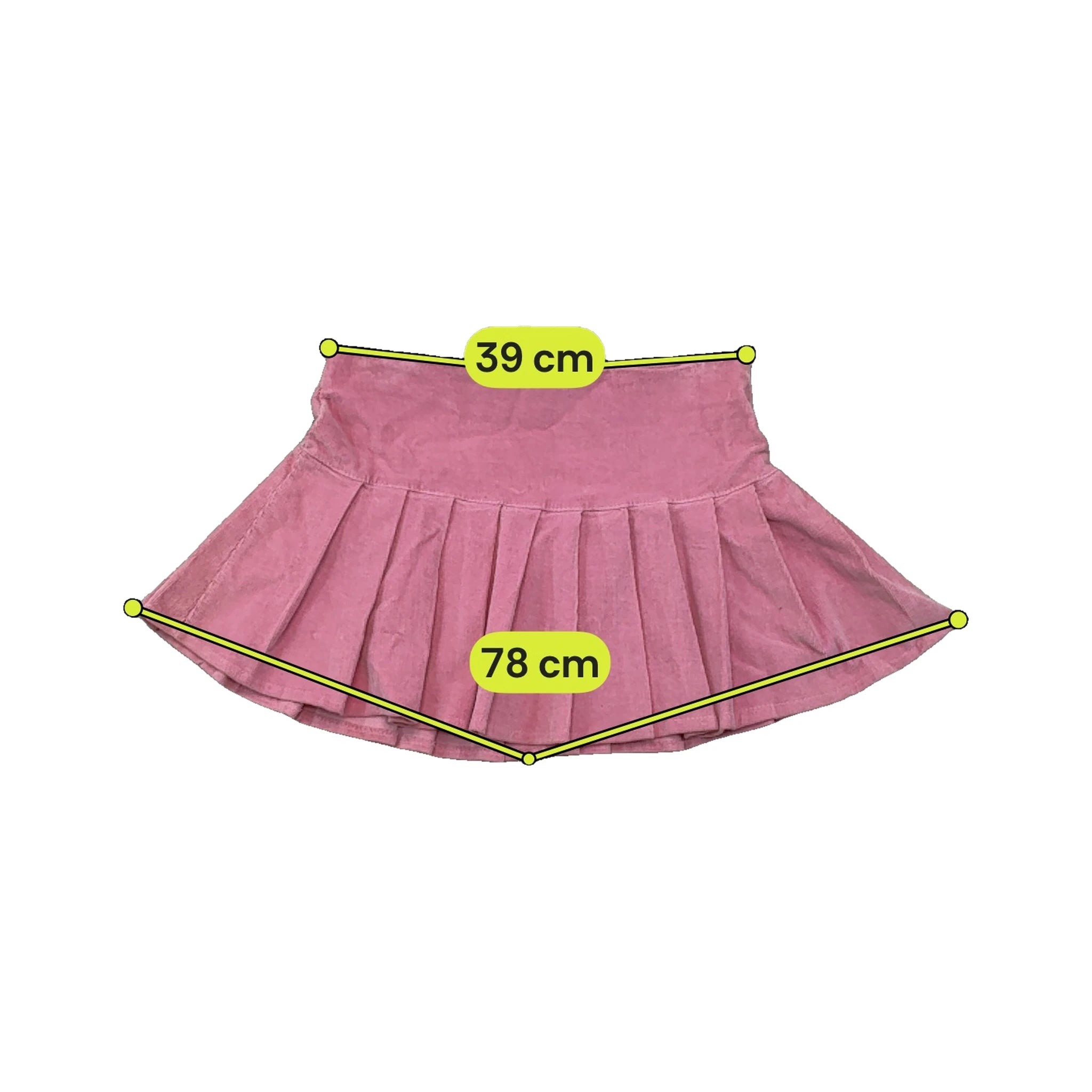 Eiki Pink Pleated Corduroy Skort
