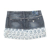 Guess Y2K Floral Ruffle Denim Mini Skirt