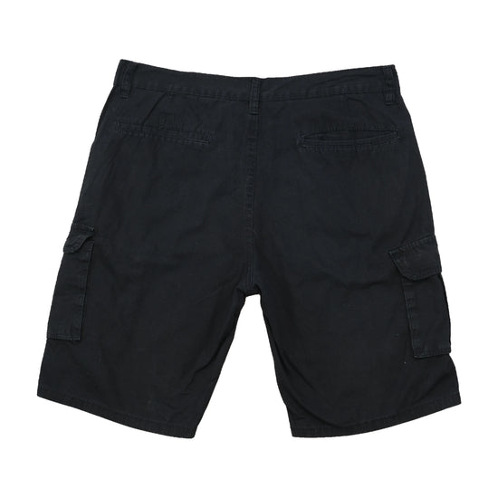 X-Mail Black Utility Cargo Shorts
