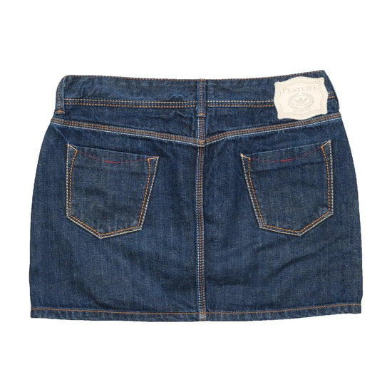 Playlife Dark Wash Denim Mini Skirt