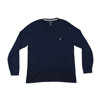 Polo Ralph Lauren Waffle Knit Cotton Blend Long Sleeve Crewneck Shirt