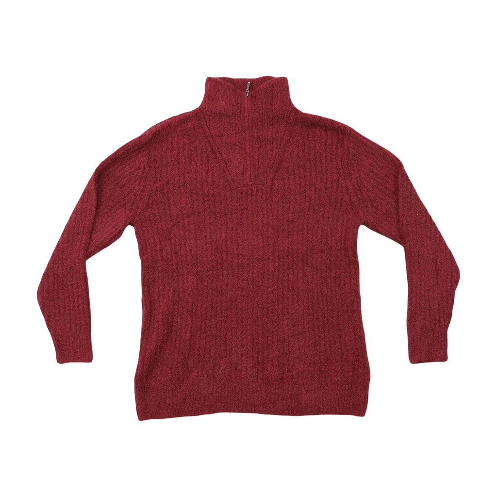 Camisola Texturada L.L.Bean em Mistura de Lã com Meio Fecho