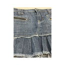 Cinque Blue Denim Pleated Mini Skirt