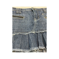 Cinque Blue Denim Pleated Mini Skirt