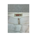 Guess White Cotton Stretch Denim Rhinestone Mini Skirt