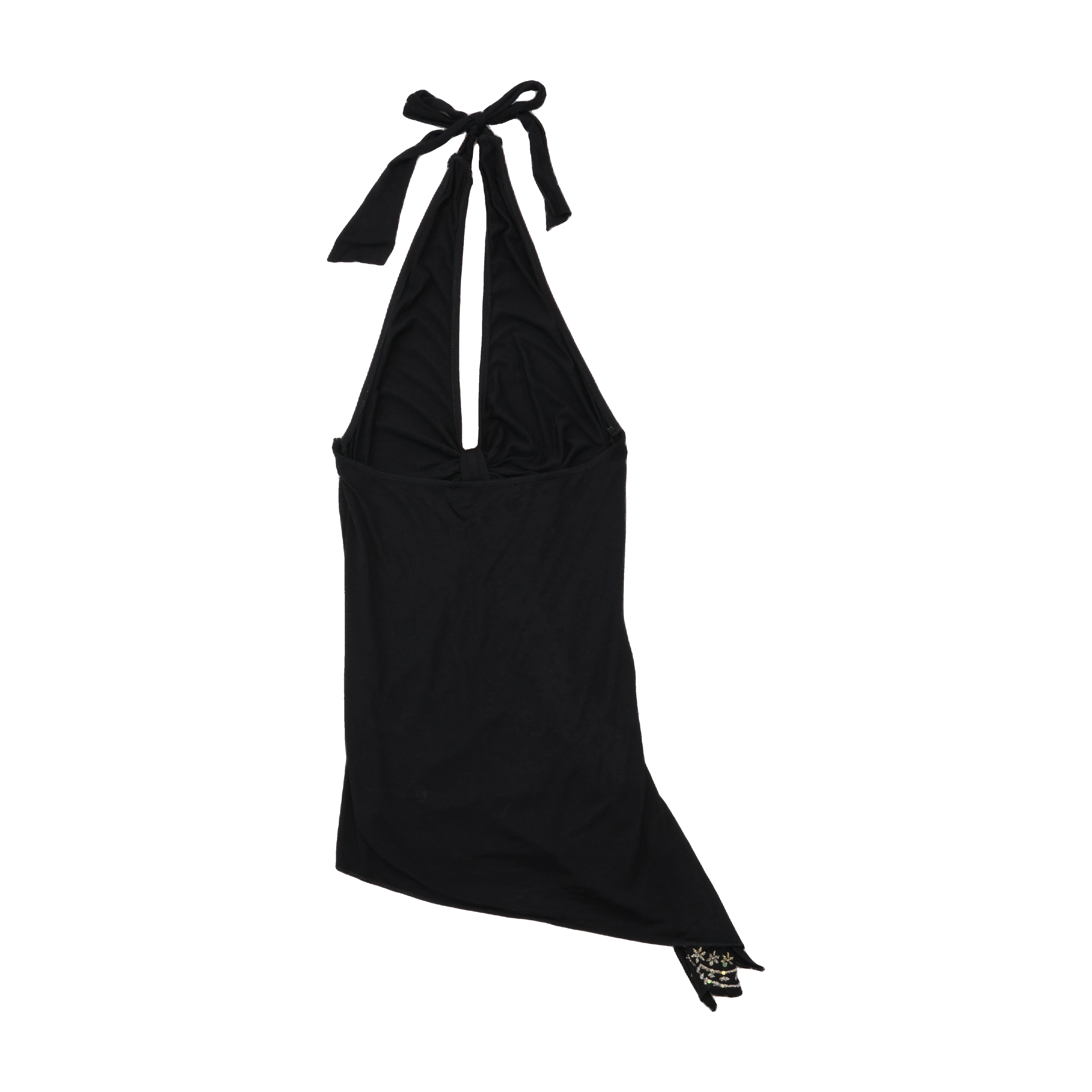 Diva Queen Butterfly Rhinestone Halter Handkerchief Dress