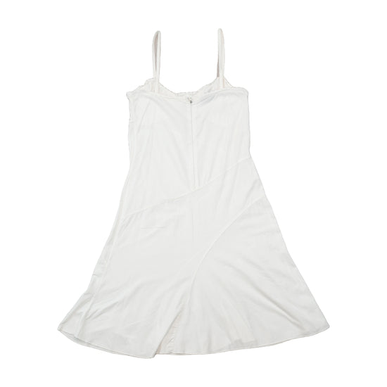 Faddy's Crochet Trim White Cotton Slip Dress