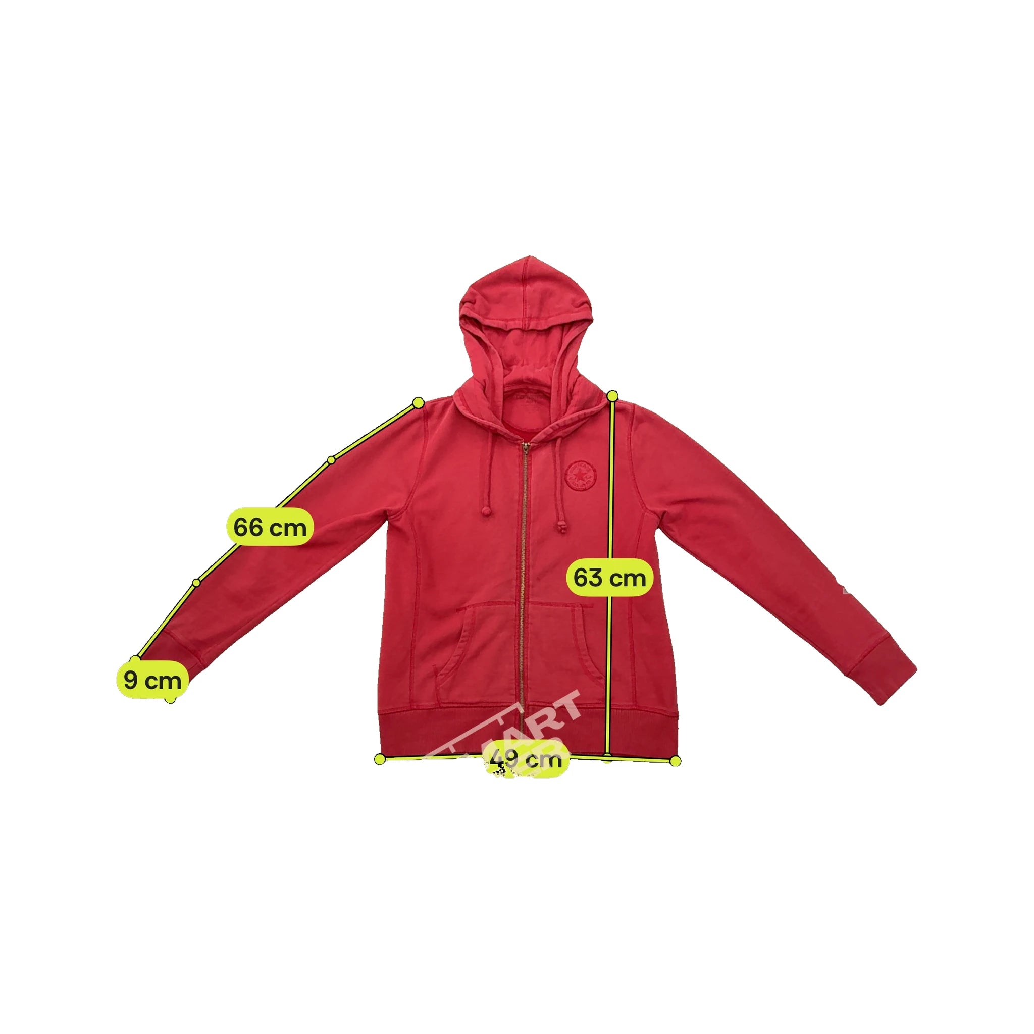 Sweatshirt com capuz Polar Converse em Mistura de algodão com logótipo Tonal e Fecho Total