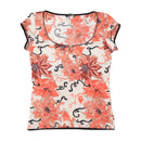 Just Cavalli Floral Print Scoop Neck T-shirt