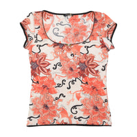 Just Cavalli Floral Print Scoop Neck T-shirt