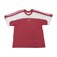 adidas Color Block Stripe Shoulder Cotton Shirt