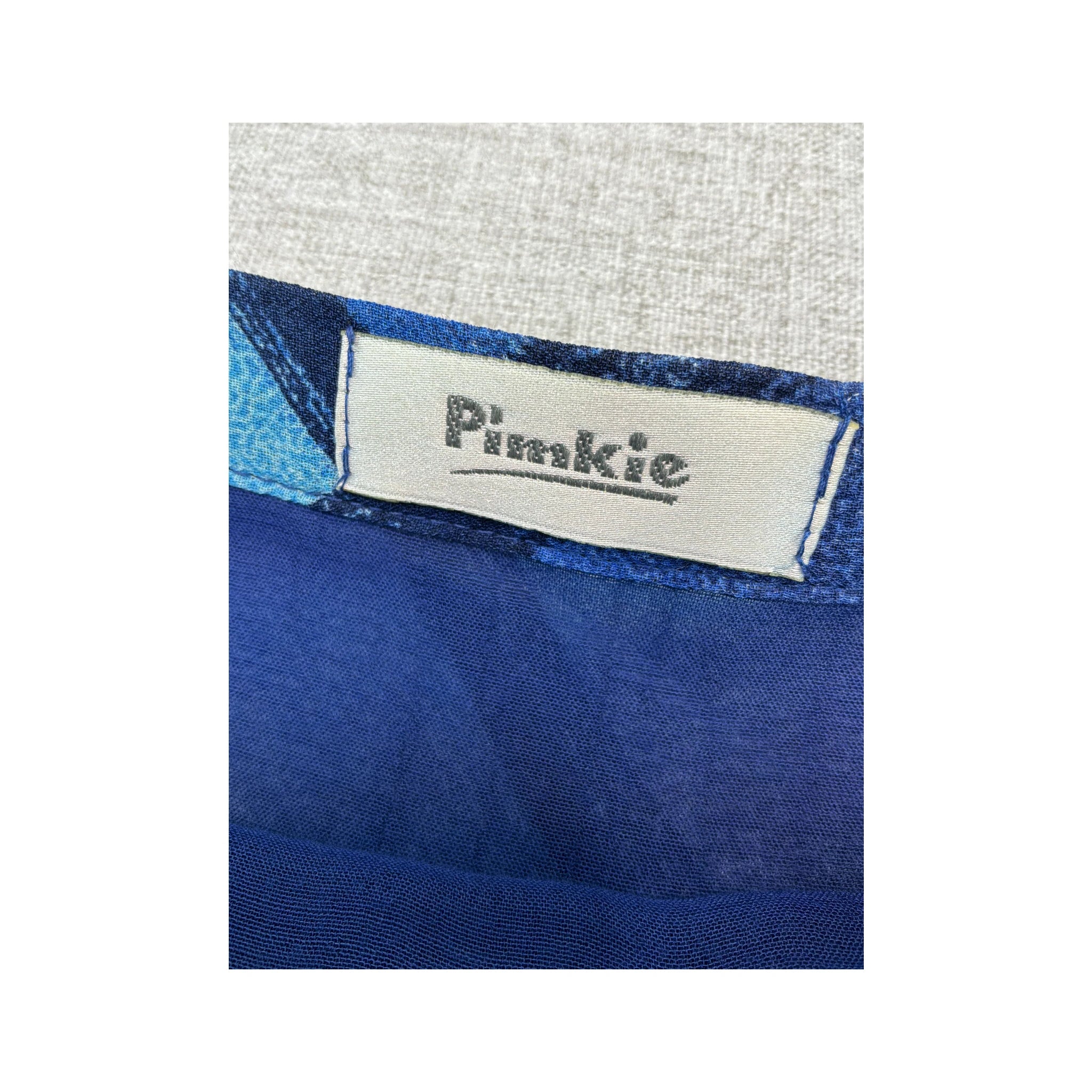 Pimkie Blue Abstract Plaid Layered Midi Skirt